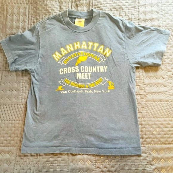 Manhattan Invitational Cross Country Meet Adult Small Tee Shirt VINTAGE 2007 - Picture 1 of 4
